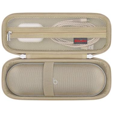 Imagem de Elonbo Estojo De Transporte Para Beats Pill (Lançamento 2024) - Caixa Som Portátil Bluetooth, Bolsa Viagem Armazenamento Alto-Falante, Bolso Malha Carregador, Champanhe Dourado