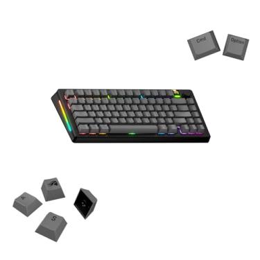 Imagem de GLORIOUS Gaming - GPBT Basics (teclas PBT), cinza armadura, não desbota tingido, sublimado, para teclados mecânicos personalizados, serve 100%, 75% 65% 60%, serve para ANSI e ISO, suporta Windows e