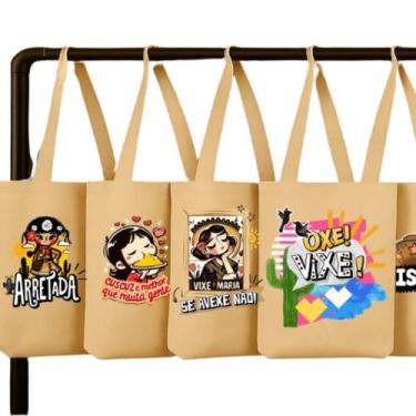Imagem de Kit COM 10 ECOBAGS ESTAMPADAS SORTIDAS - 35X40CM - T2Click, 4