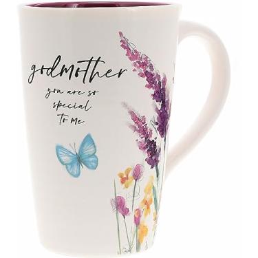 Imagem de Pavilion - Godmother - xícara de café de 500 ml, caneca com padrão floral, ideia de presente para o Dia das Mães, 1 unidade, creme, 13 x 14 cm