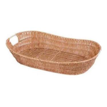 Imagem de Cesto 46cm Por 28cm Oval Claro Fibra Sintética Multiuso - Mimo Style