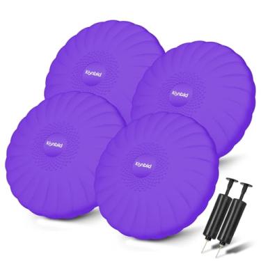 Imagem de kisnbld Almofada Wobble, Assento Wiggle Extra Grosso Para Crianças Sensoriais, Disco De Equilíbrio Antiderrapante Com Bomba Inflação Fortalecimento Do Núcleo Adultos, Melhora Da Postura E Fisioterap