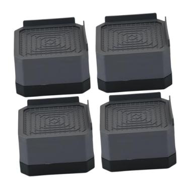 Imagem de Generic 4x Almofadas Antivibração para Pés de Móveis, Apoio Quadrado para Pés de Cama, Elevadores de Móveis, Serviço Pesado para Sofá, Máquina de Lavar Sofá, Cinza, 1 Camada