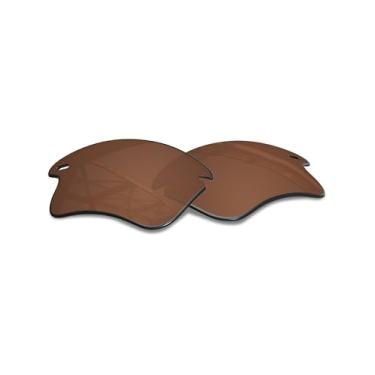 Imagem de SmartVLT Lentes masculinas de substituição marrom âmbar para óculos de sol Oakley Fast Jacket XL OO9156