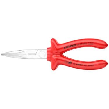 Imagem de KNIPEX Ferramentas – Alicate de nariz longo com cortador, ângulo de 40 graus, isolamento 1000V (2627200)