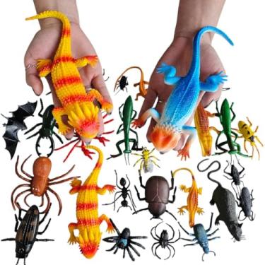 Imagem de Insetos Animais de Brinquedo Realista grande Formiga Barata Aranha Escorpião 18 pçs