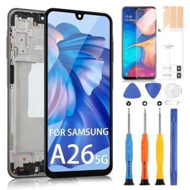 Imagem de Tela LCD Incell para Samsung Galaxy A26 5G Substituição de Tela para Galaxy A26 5G LCD Touch Screen Digitalizador Montagem com Kit de Ferramentas de Reparo SM-A266E SM-A266B SM-A266U (Preto com