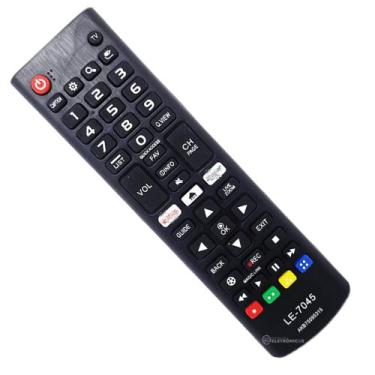 Imagem de Controle Remoto Compatível Com TV Com Botão Netflix e Amazonia - LE704