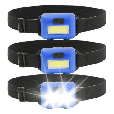 Imagem de Lanterna Cabeça Led A Pilha Camping Trilha Caverna Acampamento Luz Aju