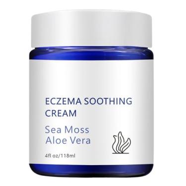Imagem de Creme para eczema de musgo marinho - Creme calmante totalmente natural para eczema, fórmula de Aloe Vera de musgo do mar do oceano, hidratante para pele seca (1 peça)