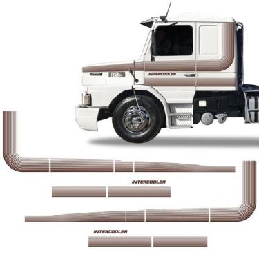 Imagem de Faixas Scania 112 113 1986/ Intercooler Adesivo Café/marrom - SPORTINO