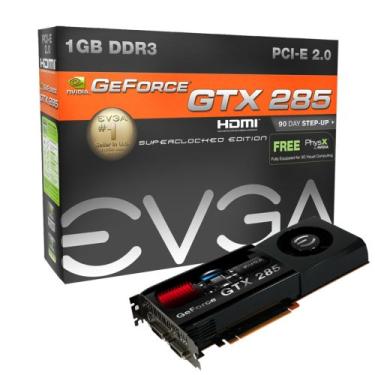 Imagem de EVGA Placa de vídeo 01G-P3-1285-AR GeForce GTX285 Edição Super Clocked 1GB GDDR3 PCI-Express 2.0