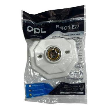 Imagem de 1 Und Plafon Octogonal Branco Com Soquete E27 Opl