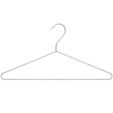 Imagem de Kit 12 Cabides Simples Aço Cromado para Guarda Roupas e Closets Passerini