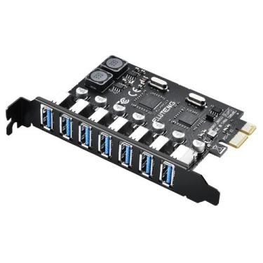 Imagem de Placa PCIe USB 3.0 de 7 portas ELUTENG para Windows 11/10/8/7/XP/Vista