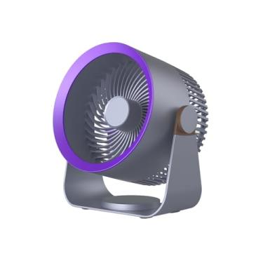 Imagem de Ventilador De Mesa Super Silencioso Sem Fio Portátil Recarregavel Teto Parede Teto de Carro Multifuncional - CINZA
