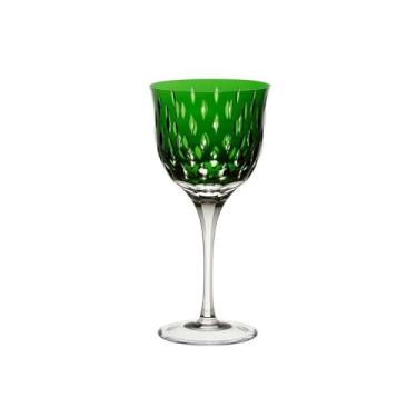 Imagem de Taça para vinho branco em cristal Strauss Overlay 225.103.152 330ml verde escuro