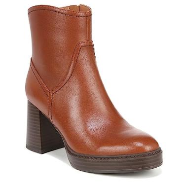 Imagem de Naturalizer Bota feminina de cano curto com plataforma Orlean, Couro marrom vintage sidra, 40
