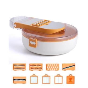 Imagem de Brigii Cortador de legumes com 13 utensílios de cozinha – fatiador de mandolina e cortador de alimentos e cortador de dicer; para cortador de cebola, cortador de batata e outros vegetais