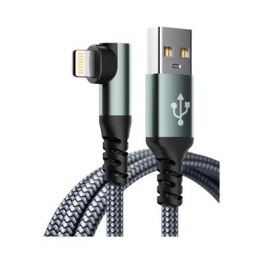 Imagem de Cabo De Carregamento De 90 Graus Para iPhone 1m 2m 3m USB Lightning Tr