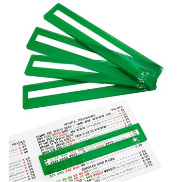 Imagem de QANIUOS Mahjong Line Finder, Mahjong Rules Reader, Acrylic Card Rules Helper for Mahjong Players Accessories and Gifts (Green*4)