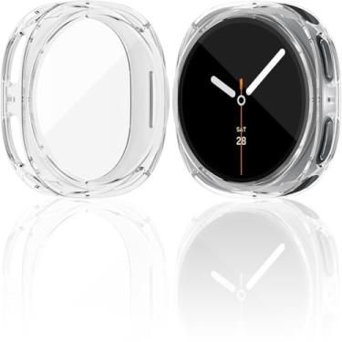 Imagem de RICHONE [Pacote com 2] Capa protetora de tela compatível com Samsung Galaxy Watch 8 de 44 mm, capas protetoras de TPU macio, acessórios flexíveis para Galaxy 8 Watch de 44 mm para mulheres e homens