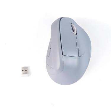 Imagem de Mouse vertical ergonômico sem fio - cliques silenciosos, aderência confortável e alívio do túnel do carpo - ideal para trabalho de escritório, uso doméstico e compatibilidade com vários dispositivos