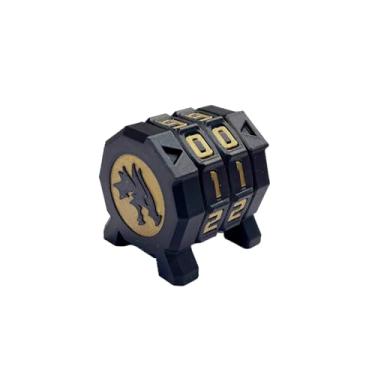 Imagem de MTG Life Counter, 00-99 Range 2 Ring Wheel Game Counter with Lotus Symbol, Health Tracker Dial Game for EDH Damage, Board Game, RPG TGG Card Games