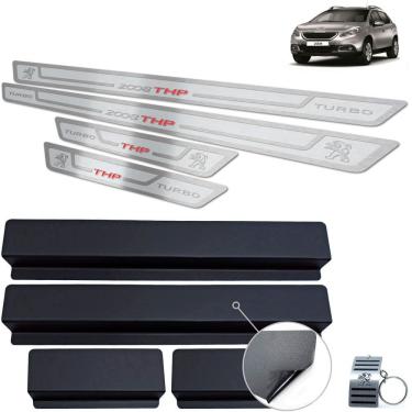 Imagem de Soleira Peugeot 2008 Turbo Thp 2016 2019 Prata Alto Relevo