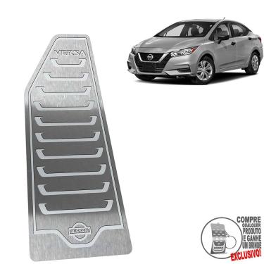 Imagem de Descanso De Pé Aço Inox Nissan Versa 2021 Prata