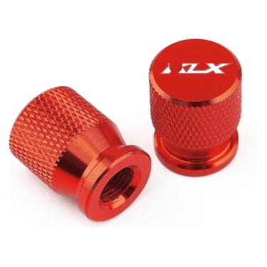 Imagem de Tampa da haste da válvula do pneu da roda do acessório da motocicleta compatível com KLX250 KLX450 KLX230 KLX 250 230 110 150 140 125 450R 300R 65(vermelho)