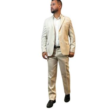 Imagem de Terno Slim Fit Masculino Paletó e calça Black November - Fressart, Beg