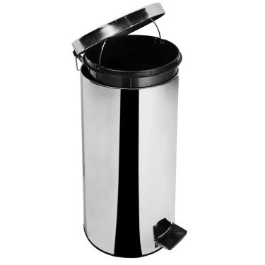 Imagem de Lixeira Inox 30L Com Pedal E Balde Interno