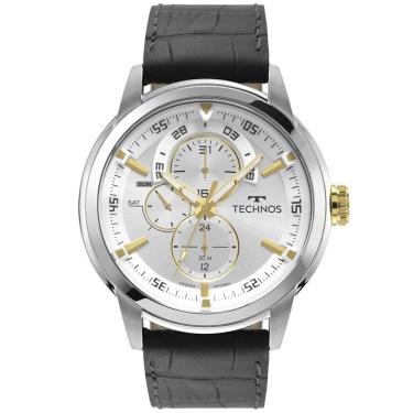 Imagem de Relógio Technos Masculino Grandtech Prata - 6p57af-0k 6p57af-0k