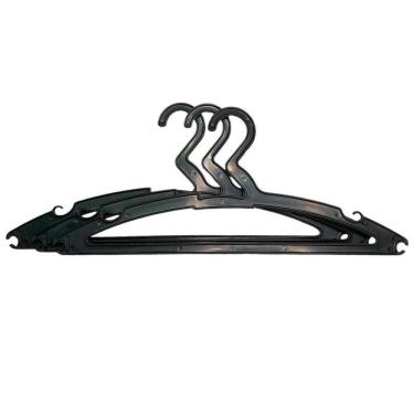 Imagem de Kit 3 Cabides Plastico Slim Eco Flow Multiuso Resistente