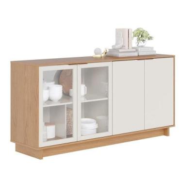 Imagem de Aparador Buffet 04 Portas Áustria C04 Freijó Off White - LYAM DECOR