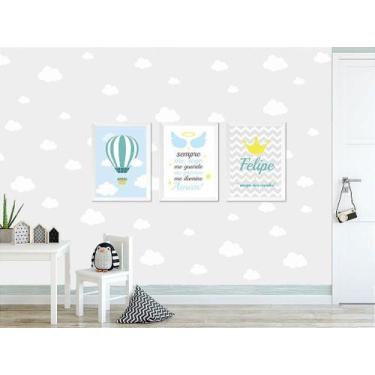 Imagem de Adesivo de Parede Infantil Nuvem - 77 Unidades em Várias Cores - no-br