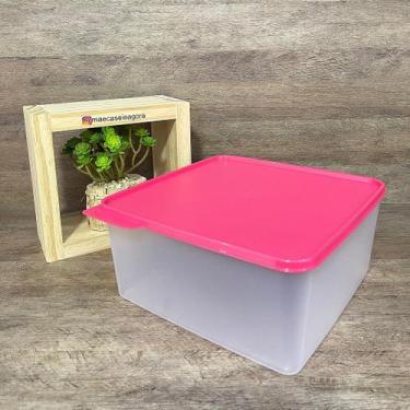 Imagem de Recipiente Tupperware Linha Basic 5 Litros - Transparente e Rosa