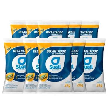 Imagem de KIT 10 SULFATO DE ALUMINIO PARA PISCINA 2KG CADA (20 kg) - SUALL