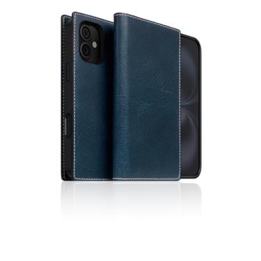 Imagem de SLG D7 Capa carteira de couro de cera italiana para iPhone 16 Plus - [2 em 1] estilo diário destacável feito à mão com capa traseira MagSafe magnética, caixa de presente incluída (azul)