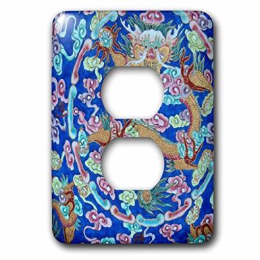 Imagem de 3dRose LSP_226075_6 Ásia, Vietnã. Placa de cerâmica Naga, The Citadel, Thua Thien–Hue 2 tampas de tomada