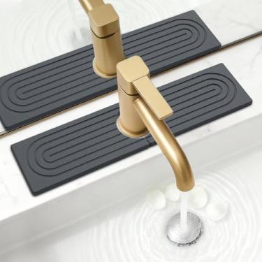 Imagem de Pequenos protetores de pia de pedra de secagem rápida para pia de cozinha, tapete de torneira de diatomita absorvente de água, tapete de secagem de pedra para balcão de banheiro, decoração de cozinha