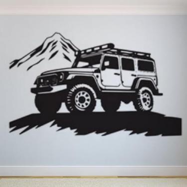 Imagem de Adesivos de parede de veículos off-road, pôsteres de parede Jeep, decalques artísticos de carro, decorações de quarto infantil, murais 130 x 70 cm