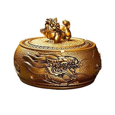 Imagem de Cinzeiro de ervas daninhas cinzeiro grande com tampa sala de estar casa personalidade tendência criativa decoração de escritório cinzeiros para cigarros (A)