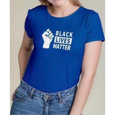 Imagem de Camiseta Camisa Adulto Feminina Masculina Algodão Consciência Negra Bl