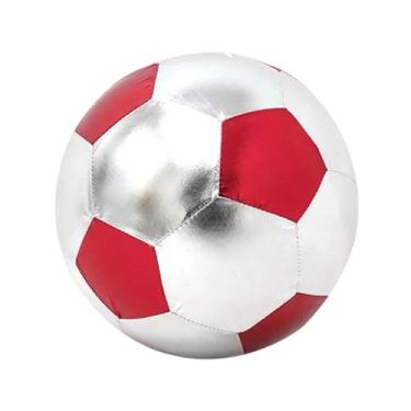 Imagem de Deevoka Bola de futebol infantil de 25 cm, brinquedo interativo de PVC leve e brilhante, bola esportiva para treinamento, presente para jogos e esportes ao ar, Vermelho