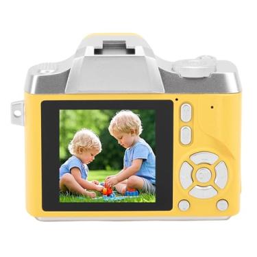 Imagem de Zopsc Câmera Digital, Câmera de Vlogging Com Foco Automático de 48 MP Com Zoom de 18x e Estabilização Eletrônica de Imagem, Câmera Compacta de Apontar e Disparar para Viagens de (amarelo)