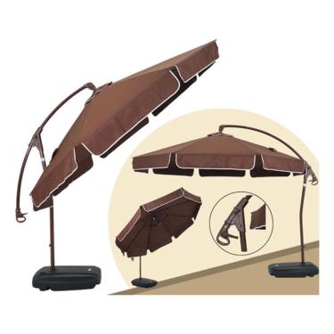 Imagem de Ombrelone Reclinavel Ao Sol & Gira 360 Com Base + Contrapeso