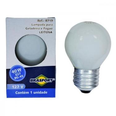 Imagem de Lampada Para Geladeira/Fogao/Lustre Brasfort 40Wx127V. Leitosa, 110V