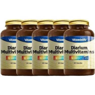 Imagem de Kit 5X Diarium Multivitamínico - 60 Cápsulas - VitaminLife-Masculino